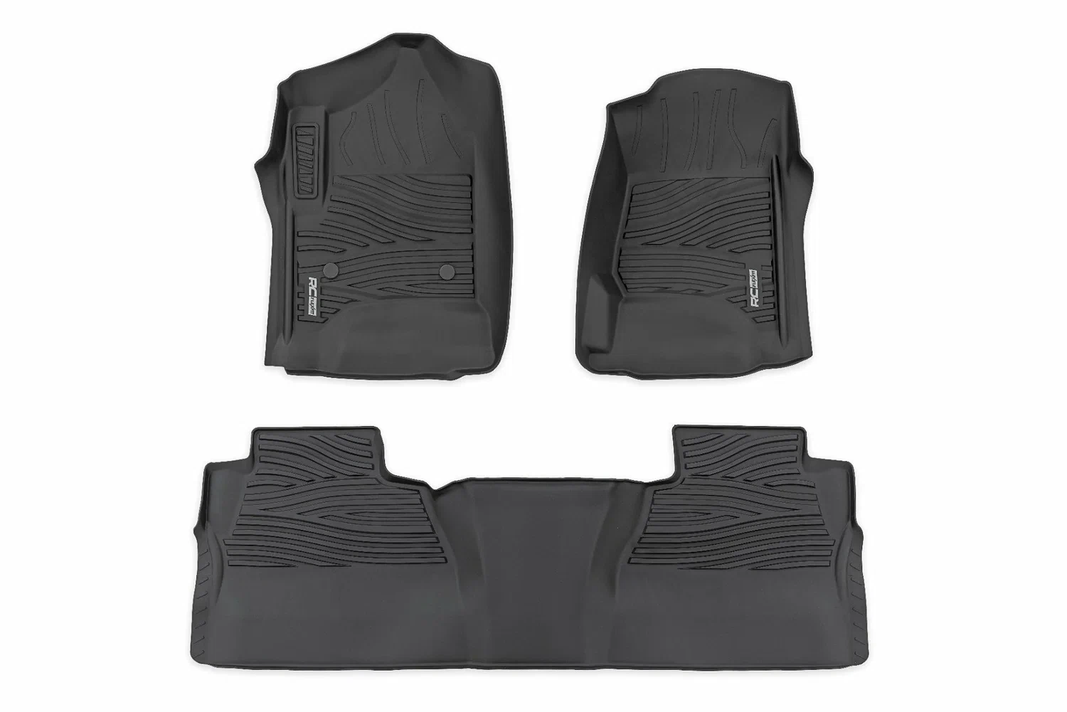 Fits Chevy 1500 (14-18) Flex-Fit Floor Mats FR & RR FR Bucket Crew FF-21413